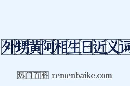 外甥黄阿相生日近义词是什么意思的图片
